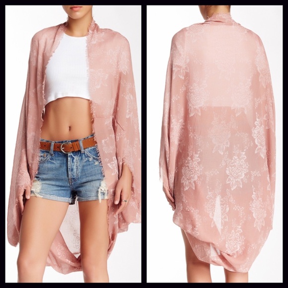 Kimono Long Cardigan Cardi Cape - Picture 4 of 4