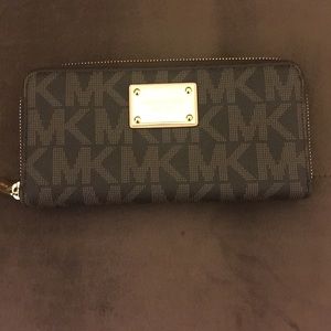 MK Brown Leather Wallet