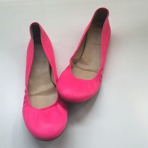 J. Crew Neon Pink Ballet Flats