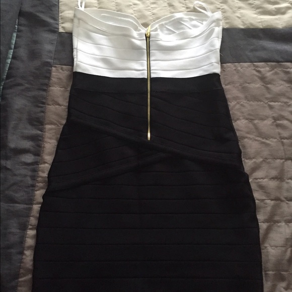 Bebe strapless bandage dress
