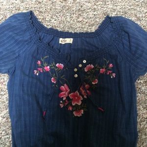 Embroidered peasant blouse