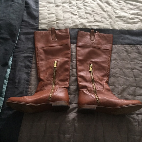 Coach brown leather boots