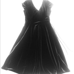 Classy black velvet dress