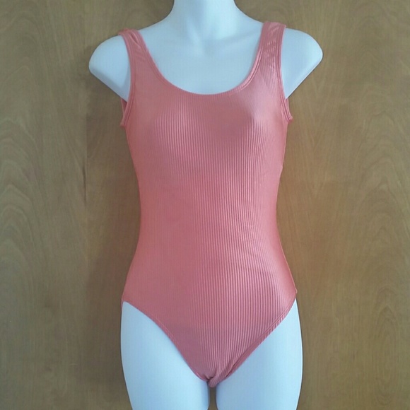 One piece coral bathing suit