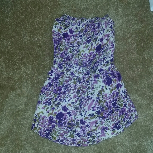Strapless floral dress