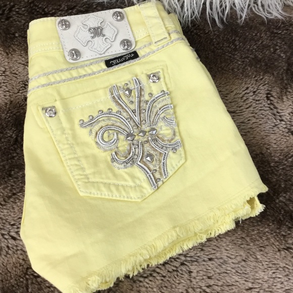Miss Me Pants - Miss Me Like New yellow denim shorts