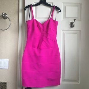 Hot pink cocktail dress