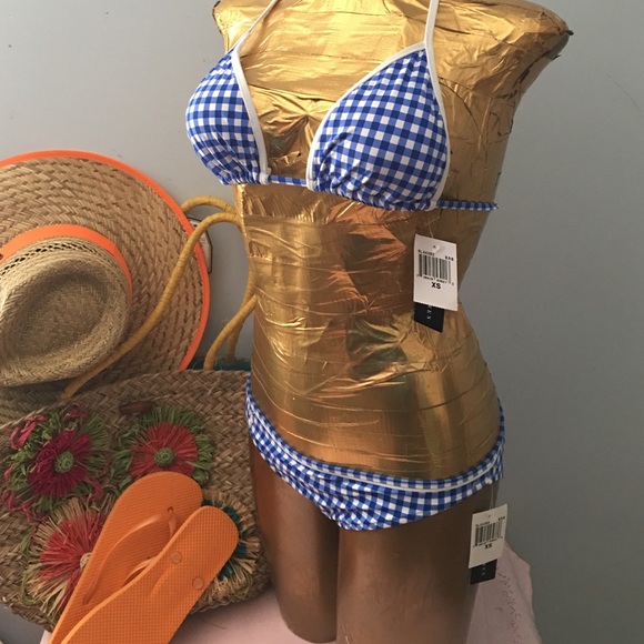 Ralph Lauren Other - Ralph Laure 💕Blue & White Plaid Bikini💕💛💜