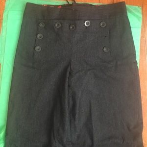 DVF Wide-Leg Wool Pants - Charcoal