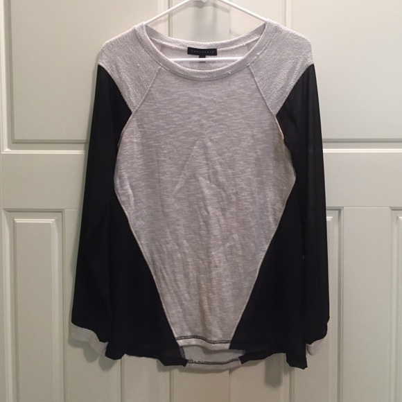 PRICE DROP Sanctuary grey and sheer black sweater.