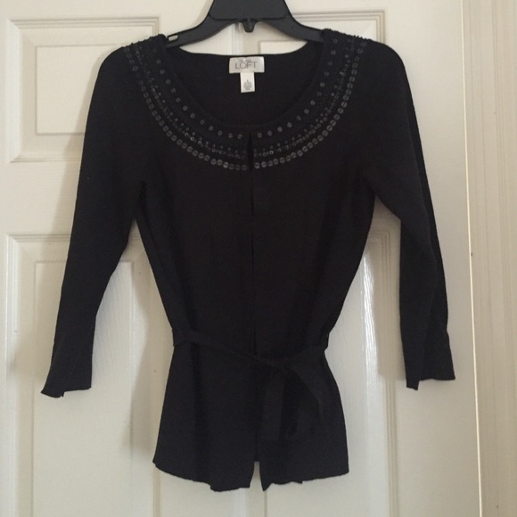 LOFT Sequined Sweater Top