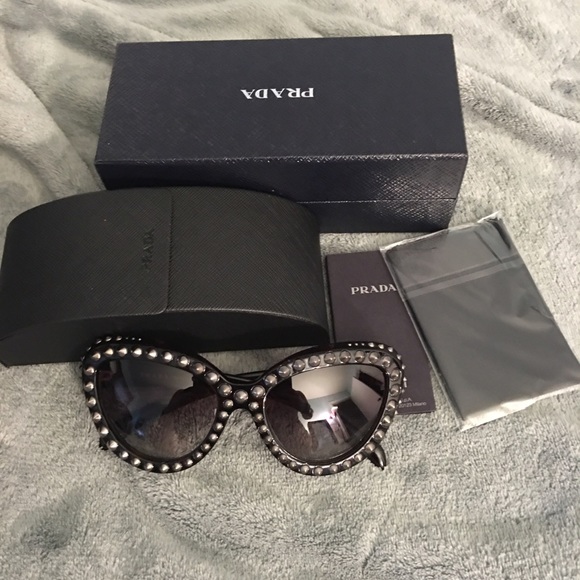 New cat eye Prada stud sunglasses