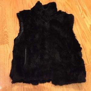 Adrienne Landau Rabbit Fur Vest