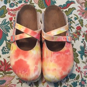 Tye-dye birkis by Birkenstock women's 8