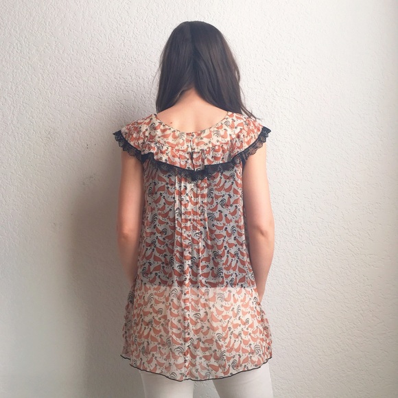❌DONATED❌ Anthropologie AnnaSui Rooster Top