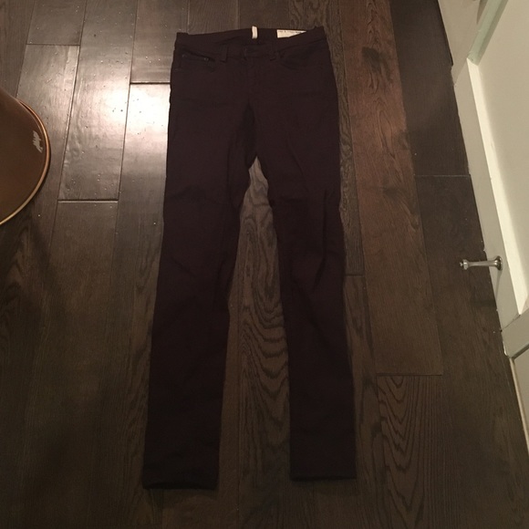 Rag and Bone Skinny Burgundy Jeans - Picture 1 of 3