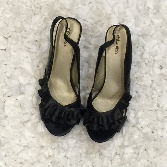 Black Open toes heels - Picture 1 of 3