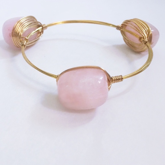 HP 4/29 π Rose Quartz Bangle - Picture 2 of 3