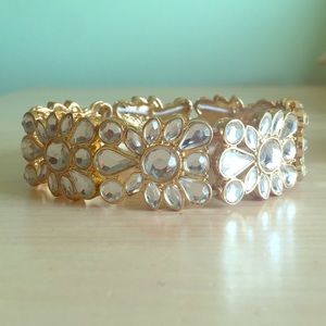 White stone and gold tone bracelet!
