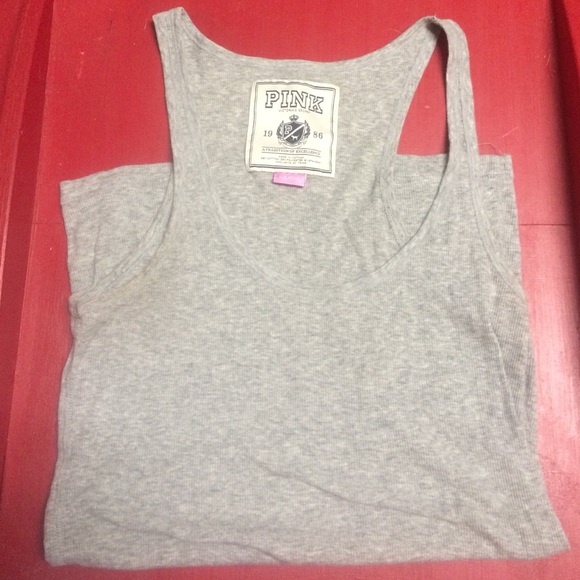 Pink Victoria grey tank