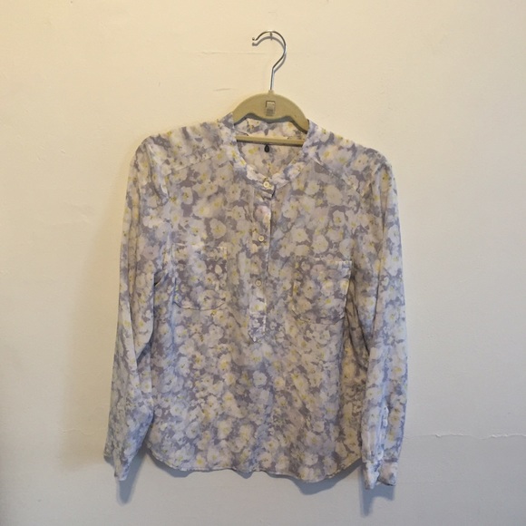 Rebecca Taylor Silk floral print button down