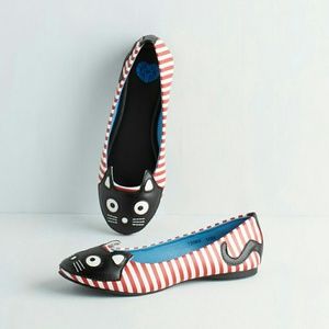 TUK Kitty Cat Flats Modcloth Size 8