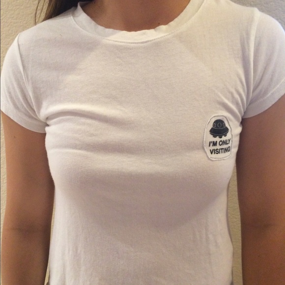 "Only Visiting" Brandy Melville crop top