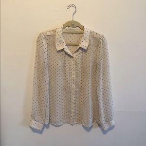 Nordstrom Halogen Polka Dot Button Down