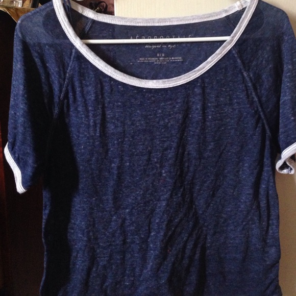 Cropped heathered ringer tee - Picture 1 of 2