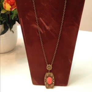 Faux Coral Vintage Necklace