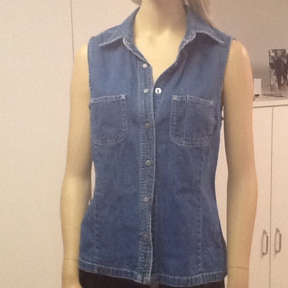 Gap Denim 100% Cotton Snap Down Tank
