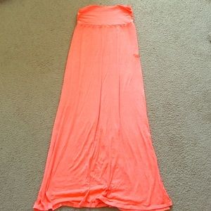 Neon orange skirt