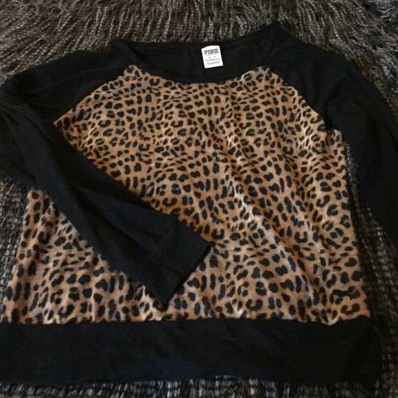 PINK Leopard Print Long Sleeve