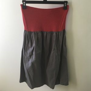 Tube top color block sundress