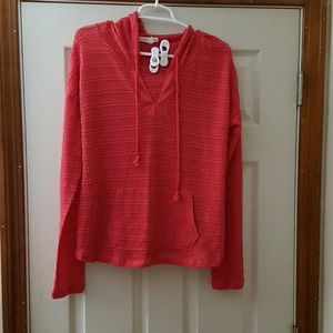 Aeropstal open knit hooded sweatshirt XL