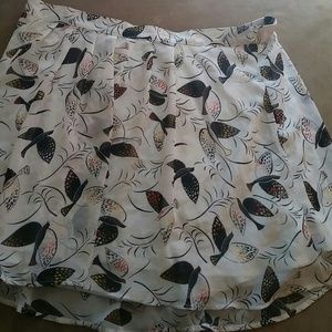 XL bird flowy skirt
