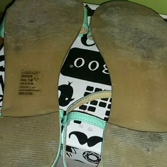 SOLD Rampage Rangler Chic Mint Ankle Strap - Picture 3 of 4