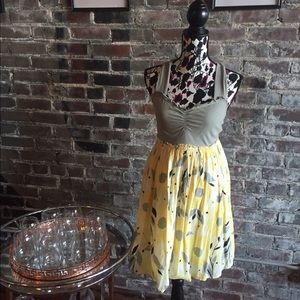 Grey and Yellow Floral Sundress