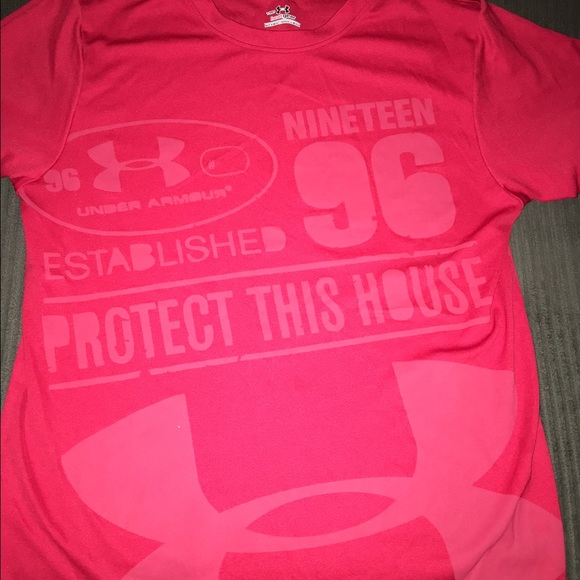 Youth medium red underarmour Tshirt.