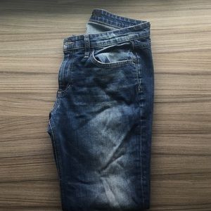 Medium Wash Slim Slouch Denim