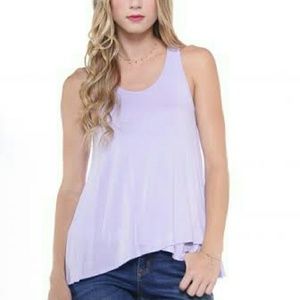 Asymmetrical Hem Tank - Lilac Large