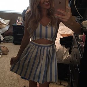 Blue striped dress!