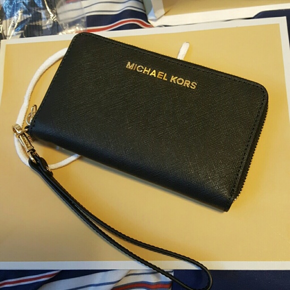 Michael Kors Black Phone Wristlet