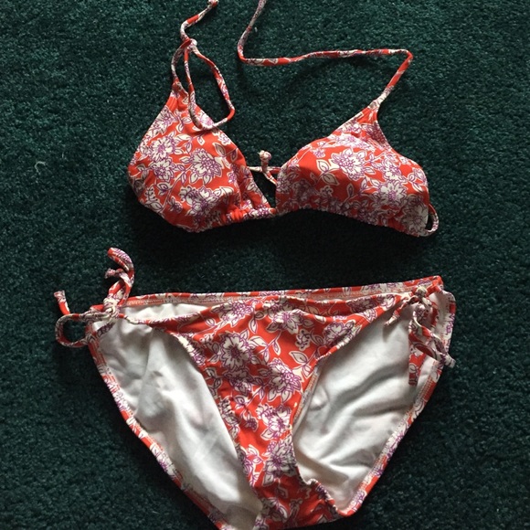 Orange & Purple Flora Bikini