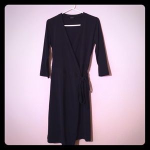 Black wrap dress