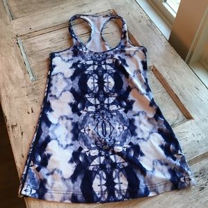 LuLu Lemon navy tie-dye top
