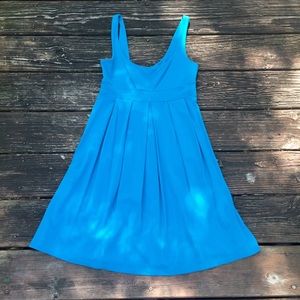 Blue pleated dress
