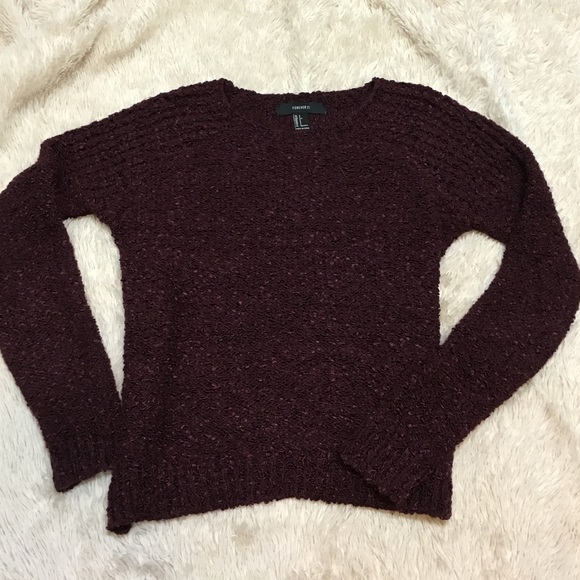 Burgundy knit warm sweater