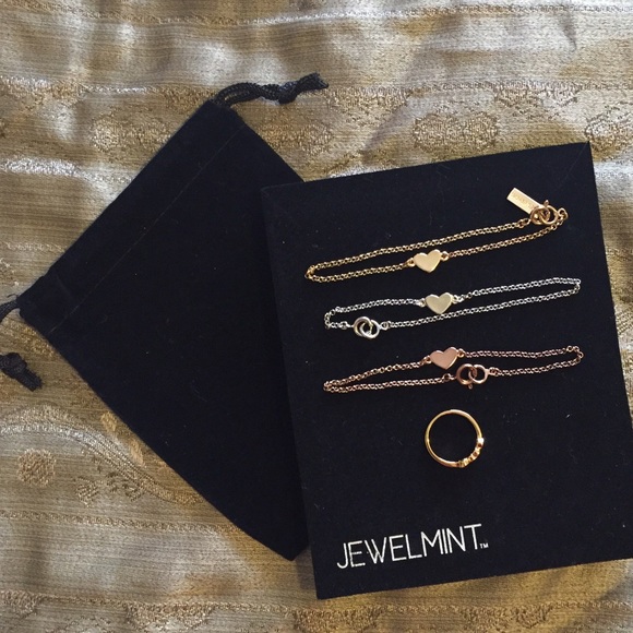 Dainty Heart Bracelet Set