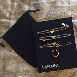 Dainty Heart Bracelet Set